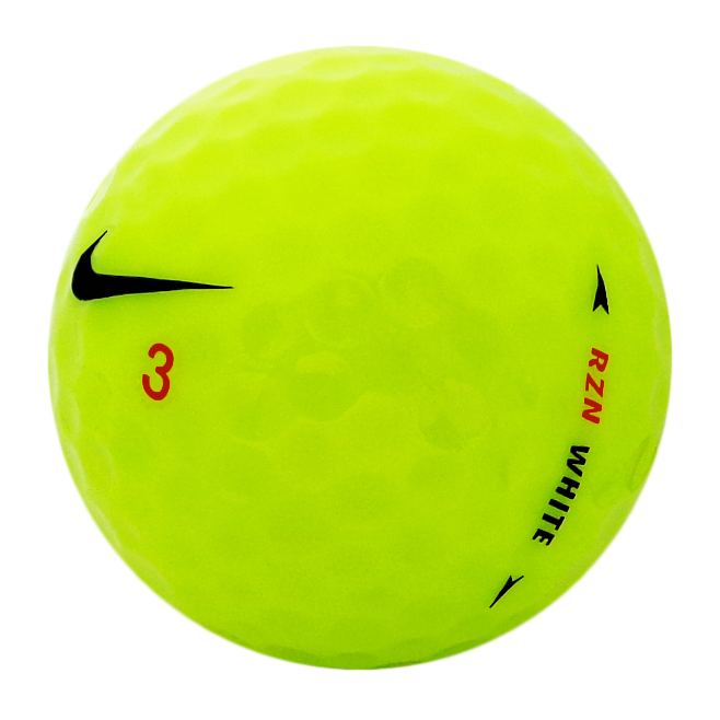 RZN White - Yellow | GolfBallHero.com – Golf Ball Hero